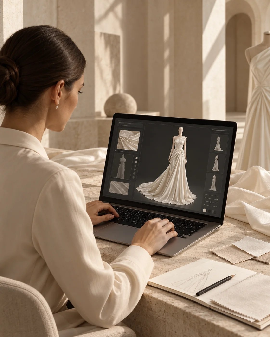 Creation — building the dress silhouette with AI